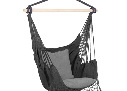 Hangstoel | Binnen & Buiten | 2 Kussens | Belastbaar tot 150 kg | 126 x 100 cm | Grijs