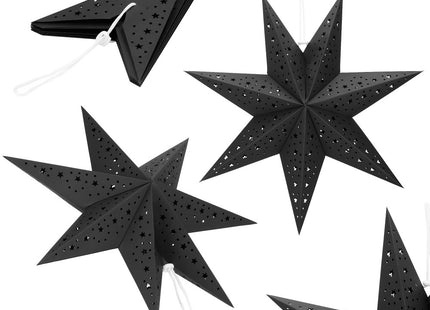 Kerst Ster | Papier | Opvouwbaar | 50 cm | Zwart