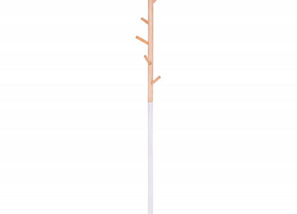Kapstok Staand | Kapstok | 6 Haken | 172 cm | Metaal | Grijs tinten/Wit/Houtkleurig