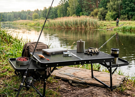 Campingtafel - Vouwtafel - Inklapbaar - Opvouwbaar - 89x40x27 cm - Zwart