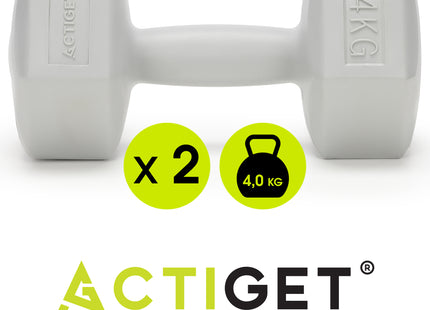 Dumbbell Set - 4 KG - Lichtgrijs - Oefengewichten