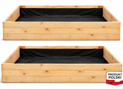 Kweekbak - Plantenbak - Moestuin - Planten - Hout - Naturel - 140 x 84 x 26,5 Cm