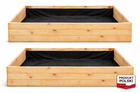 Kweekbak - Plantenbak - Moestuin - Planten - Hout - Naturel - 140 x 84 x 26,5 Cm