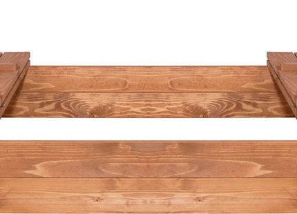 Zandbak | 120 x 120 x 20 cm | Zandbak Met Deksel | Zandbak Met Bank | Inclusief Gronddoek En Afdekzijl