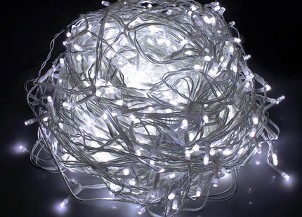 IJspegel Verlichting | 12 m + 2.5 m Snoer | 300 LED | Koel Wit | Koppelbaar | Flits