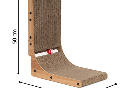 Krabpaal - Voor Katten - Meubelbescherming - Met Bel - Kattenkruid - 50 cm - Bruin