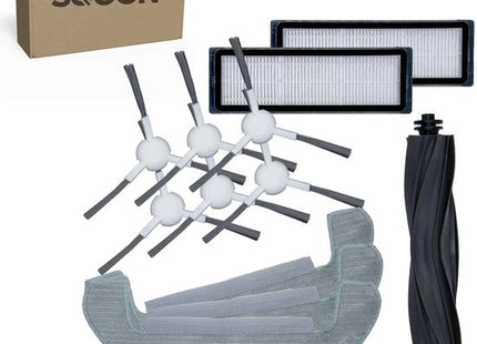 SQOON® vervangingsset geschikt voor Dreame D10 Plus Gen2 - 12-delige onderhoudskit voor robotstofzuigeronderhoud