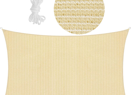 Schaduwdoek | Zonnezeil | Rechthoek | 4 x 3 m | 90% Schaduw | Beige