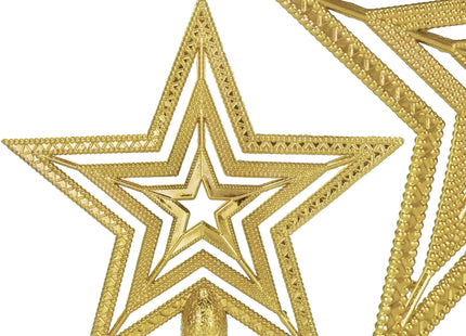 Kerstboom Piek | Ster | 15 cm | Goud