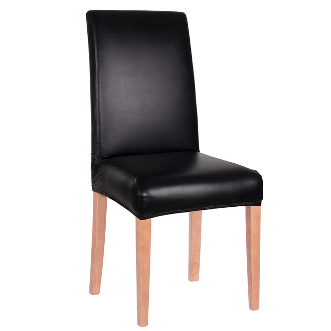 Stoelhoes - Voor Eetkamerstoelen - Met Stretch - Leer - Zwart