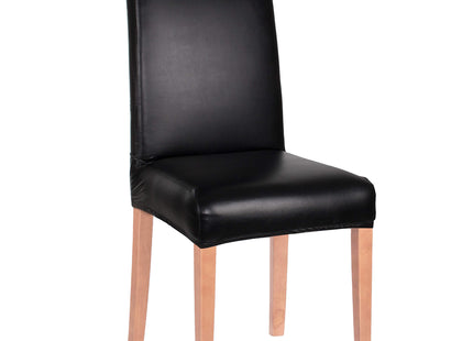 Stoelhoes - Voor Eetkamerstoelen - Met Stretch - Leer - Zwart