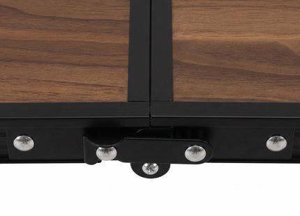 Picknick Tafel Met Stpelen- Campingtafel - Campingset - Biertafel - Horeca -Tafel - Stoelen - Opvouwbaar - Bruin - 120 x 60 x 55 cm