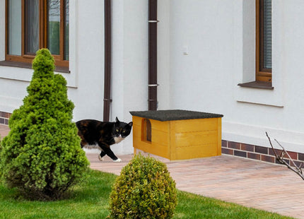 Kattenhuis - Voor Buiten - Geïsoleerd - 56 x 46 x 30 cm