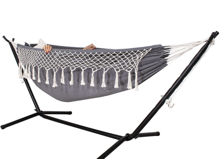 Hangmatstandaard | Eenvoudige Montage | Weerbestendig | 270 x 99 cm | Metaal | Zwart