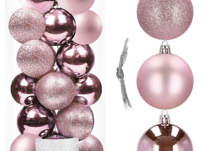 Kerstballen | 20 Stuks | 4 cm | Roze