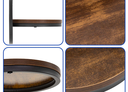 Wandstandaard - Plantenrek - Staal - 26 x 26  Cm - Zwart/Bruin - 5 Kg