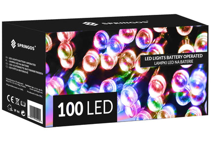 Kerstverlichting | 10,5 m | Batterij | 100 LED | Multicolor