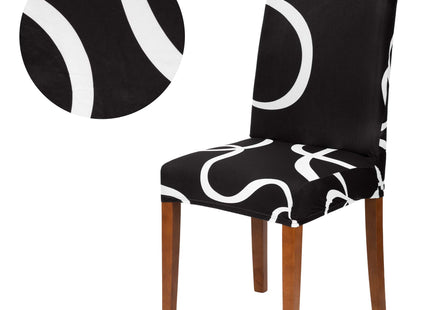 Stoelhoes - Voor Eetkamerstoelen - Met Stretch - Zwart/Wit