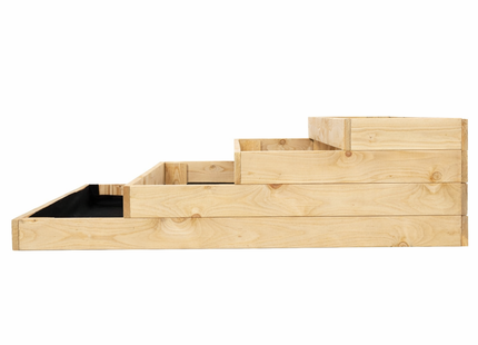 Kweekbak - Plantenbak - 4 Traps - Moestuin - Planten - Hout - Verhoogd - Naturel - 120 x 120 Cm