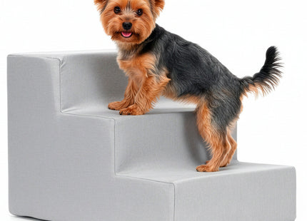 Hondentrap - Hondenloopplank - 3 Hellingen - Opstapje - Voor Grote en Kleine Honden - Zachtgrijs  - 30 Cm