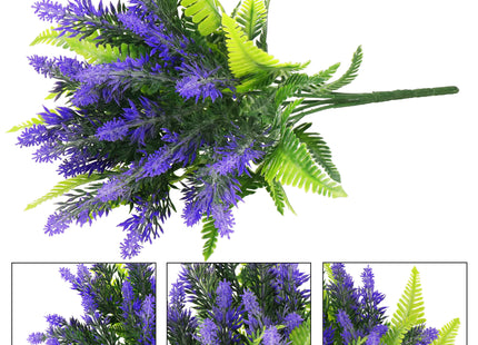 Kunstplant - Kunstbloemen- Sierboeket - Takken - Lavendel - 32 cm