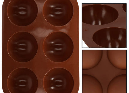 Siliconen Bakvormen | Bakvorm | Koekjes vormen | 6 Holtes | Bruin