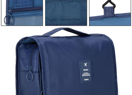 Toilettas - Make Up Tas - Cosmetica - 25,5 x 23 x 9,5 cm - Blauw