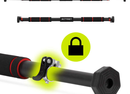 Pull Up Bar - Optrekstang - Telescopisch - Verstelbaar - Staal - Zwart - 82-130 CM - 300KG