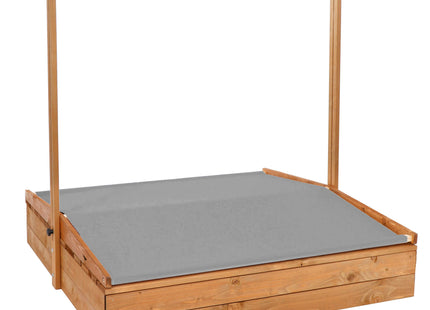 Zandbak - Met Deksel - Met Bank - Inclusief Gronddoek - Met Dak  - Geïmpregneerd - 120 x 120 CM