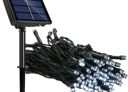 Kerstboomverlichting | met 200 LED Lampjes | 12 M | Koel Wit | Zonne-energie | Indoor | Outdoor