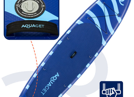 SUP Board - Opblaasbaar Paddle Board - Met Tas - Met Zitje -Inclusief Accessoires - Complete Set - Max. 150KG - 350x81cm - Blauw