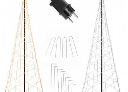 Galaxy LED Kerstboom - Vlaggenmast Verlichting - Inclusief Mast - 3 Meter - Warm wit - 480 LED - Ø 96cm