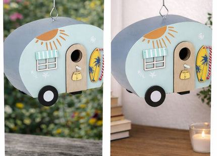 Vogelhuis - Vogelvoederplek - Staand - Camper - Vakantie - Meerkleurig - 23,5 x 10 x 16,5 cm