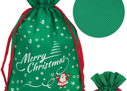Kerstzak | Cadeautas | Groen/Wit