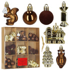 Kerstballen | 40 Stuks | 5/6/7 cm | Goud/Bruin