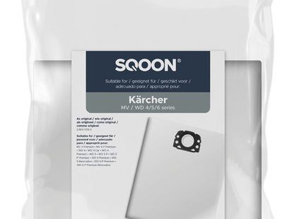 SQOON® Stofzuigerzakken  Geschikt voor Kärcher WD & MV 4/5/6 Series - 5 Stuks