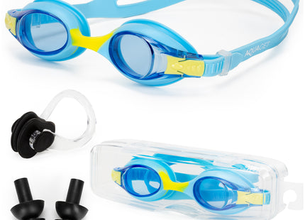 Duikbril - Zwembril - Kinderduikbril - Inclusief Oordoppen En Neusklem - Verstelbaar - Unisex - Blauw