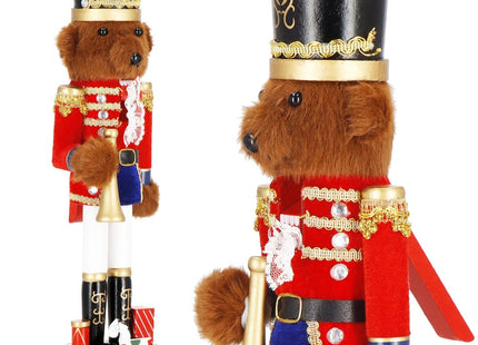 Notenkraker Kerst | Houten Beer | Kerstversiering | Multicolor | 38 cm