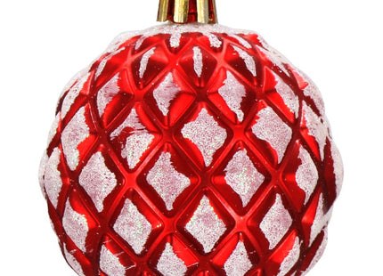Kerstballen | 30 Stuks | 6 cm | Rood/Wit