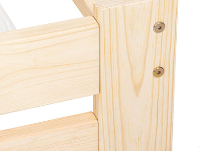Tweepersoonsbed - Met Lattenbodem - Massief - Naturel -  200x160 CM