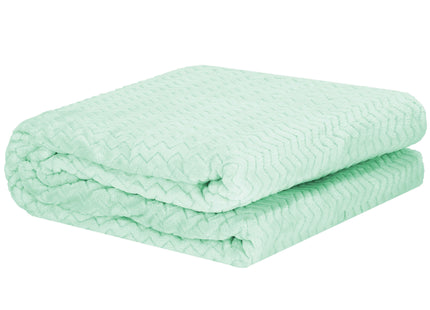 Plaid | Sprei | Bankdeken | Deken | 200 x 220 cm | Pluche | Lichtgroen