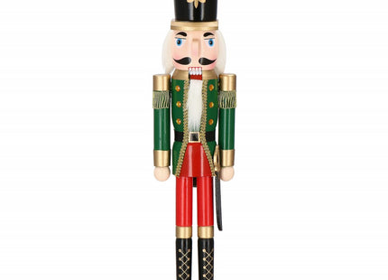 Notenkraker Kerst | 60 cm | Groen/Rood/Goud/Zwart