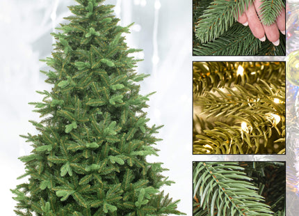 Kunstkerstboom | Premium Royal | Trees Siberisch Sparrenhout | 220 cm | Zonder Verlichting | Houten Standaard