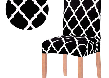 Stoelhoes - Voor Eetkamerstoelen - Met Stretch - Zwart- Wit