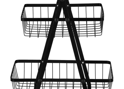 Dubbele Fruitmand - Metalen Mand - 30x 24x 33 cm
