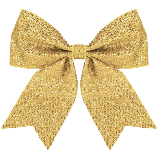 Kersthanger | Kerstversiering | Kerstdecoratie Voor Binnen | Kerststrik | Goud | 30 cm | 1 Stuk