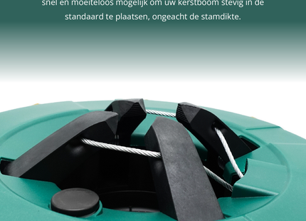 Kerstboomstandaard - Uniek Design - Extra Stevig - 5 Jaar Garantie - Groen - Tot 300 CM - Ø 37 CM