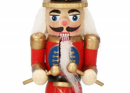 Notenkraker Kerst | 3 Stuks | Blauw/Rood | 12.5 cm