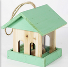 Vogelvoederstation - Voerbak - Hout - Groen - 19 x 16 x 13.5 cm