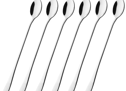 Latte -Dessertlepels Set van 6 - RVS - 19,7 cm - Zilver
